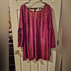 Deep red color dress